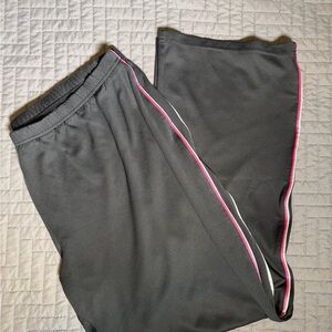 Women’s black Track Pants with Pink/white Trim